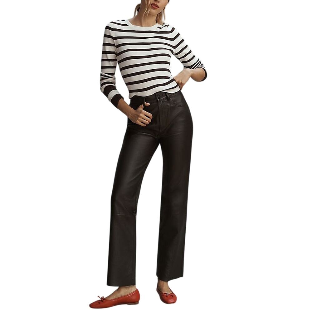 Dl1961 Leather Mahogany Patti Pants Size 28
